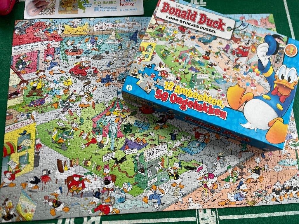 Leuke Donald Duck puzzel - 1000 stukjes, Ophalen of Verzenden, 500 t/m 1500 stukjes, Gebruikt, Legpuzzel