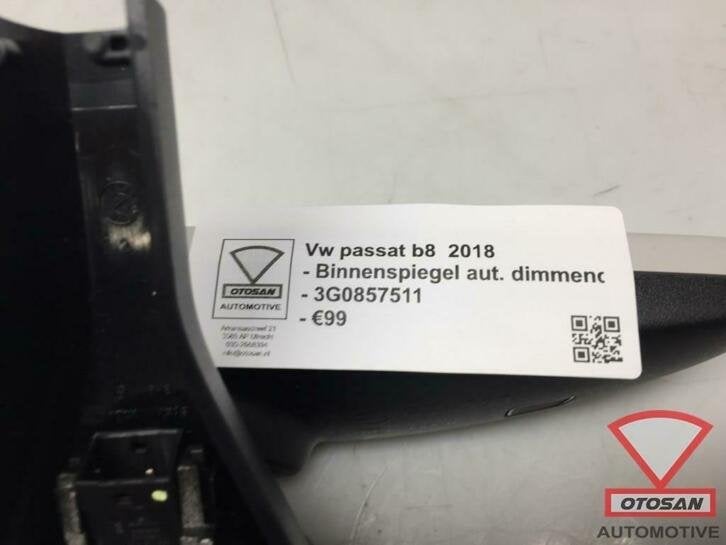 vw passat b8 2018 binnenspiegel spiegel aut. dimmend 3g08575, Auto-onderdelen, Spiegels, Gebruikt, Volkswagen, Volkswagen AG, Berliner Ring 2
38440  Wolfsburg, DE