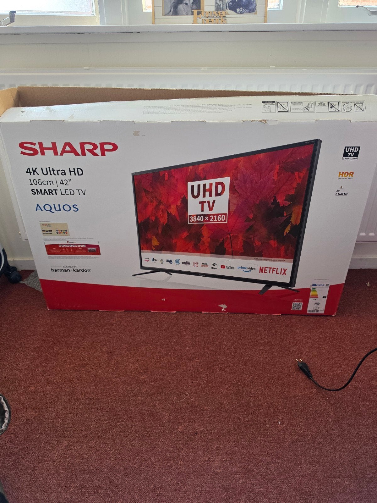 Sharp 4K Ultra HD Smart LED TV 106cm (42 inch), Ophalen, LED, 50 Hz, Zo goed als nieuw