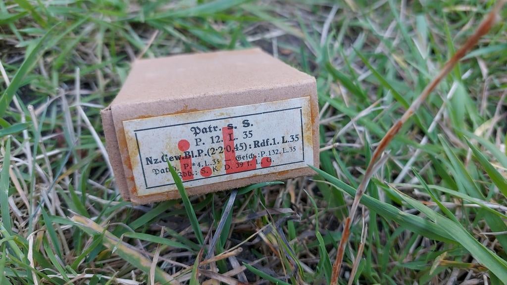 Duitse 7,92 doosje kist voor hulzen 's.s. i l. K98 mg42, Ophalen of Verzenden, Duitsland, Hulzen of Bodemvondsten