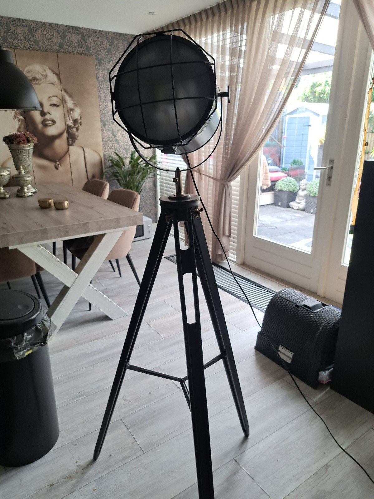Mooie staande lamp, industriële stijl wegens verandering, Ophalen, Zo goed als nieuw, Metaal, 150 tot 200 cm