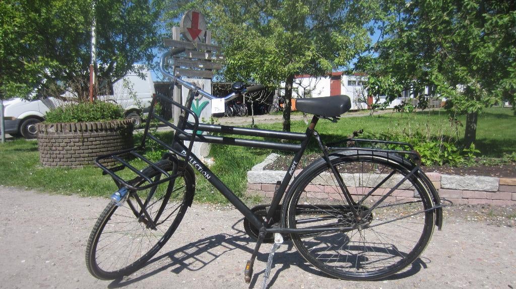 Zwarte Transportfiets met bagagerek voorop Model Move Reflex, Fietsen en Brommers, Fietsen | Heren | Herenfietsen, Terugtraprem