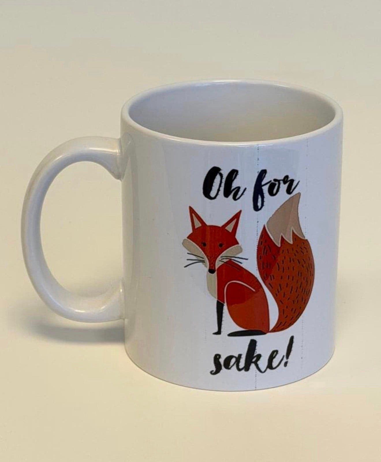 Oh For Fox Sake Mok Kom beker Keramiek Nieuw kerst vos funny, P, Keramiek, P, P