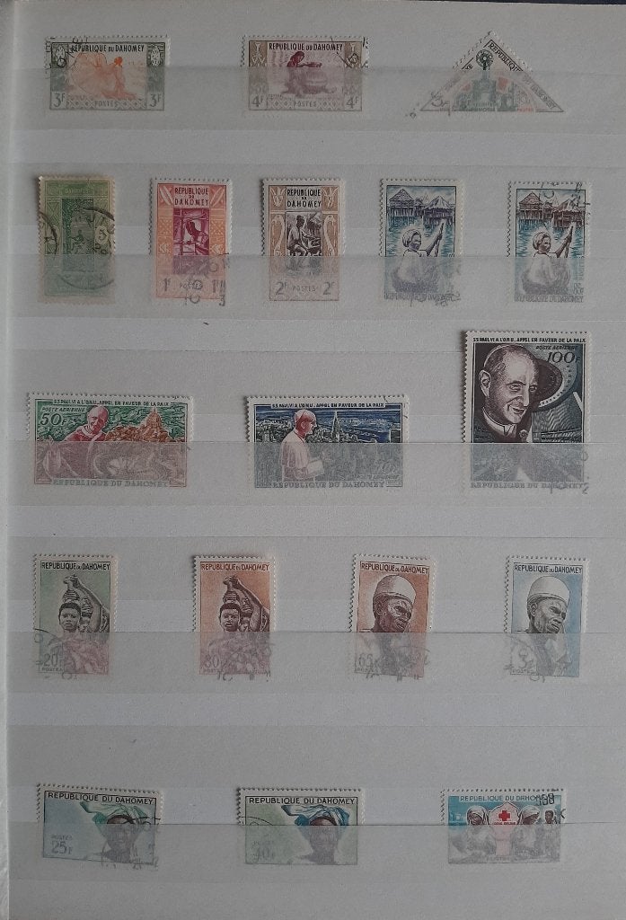 1 Kaart Oude Postzegels Dahomey Nr. 1 Gestempeld, Ophalen, Overige landen, Gestempeld