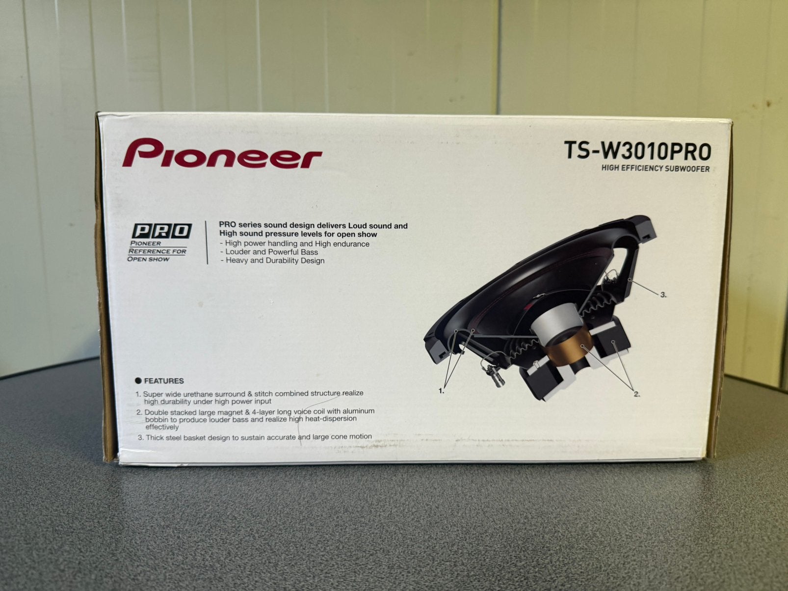 Pioneer TS-W3010PRO 12in Subwoofer 1500W Peak, Auto diversen, Autospeakers, Ophalen of Verzenden, Zo goed als nieuw