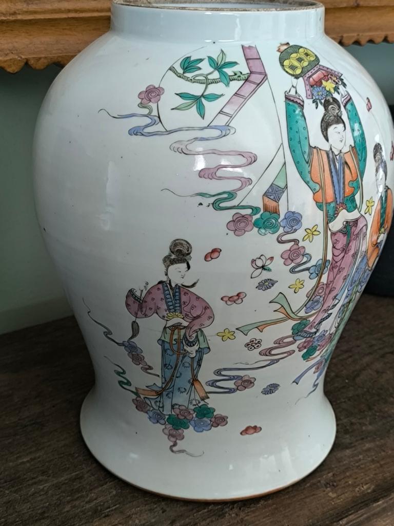 Antiek Chinees porselein pot groot model, Ophalen of Verzenden