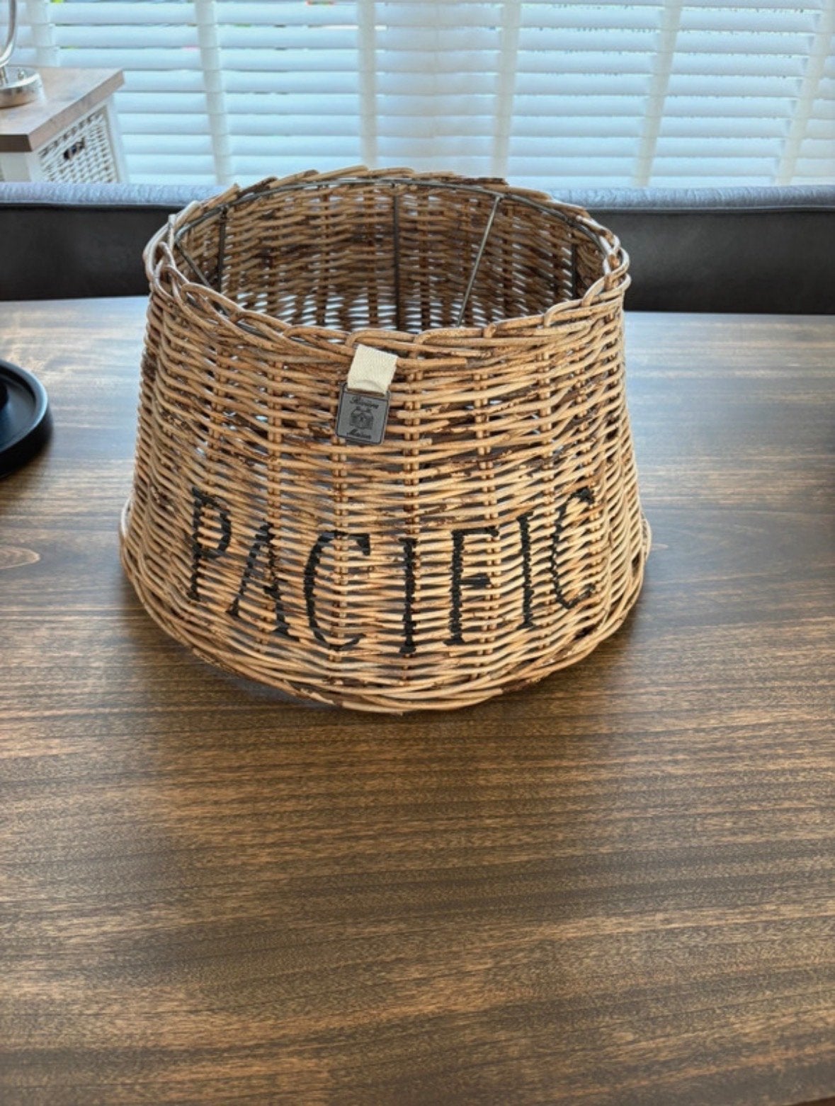 Rotan lampenkap 'Pacific' van Rivièra Maison, Gebruikt, Bruin, Natuurlijk materiaal, Rond