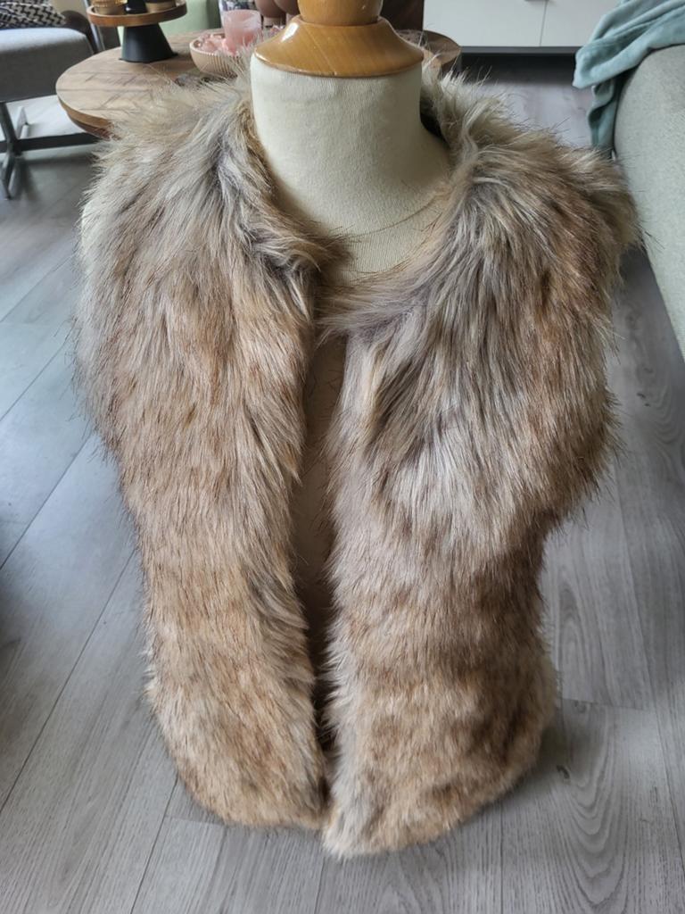 Stijlvol Faux Bont Gilet - Maat M, Kleding | Dames, Bodywarmers, Maat 38/40 (M), Bruin, Ophalen of Verzenden, Onbekend