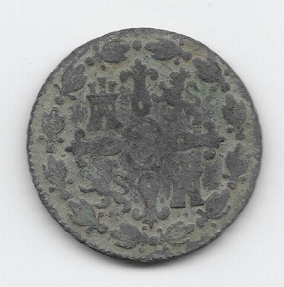 Spanje 4 maravedis 1833 KM# 489.2, Ophalen of Verzenden, Overige landen, Losse munt