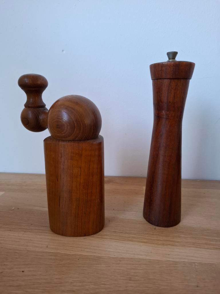 Peppermill teak Digsmed with Peugeot grinding mechanism, Ophalen of Verzenden