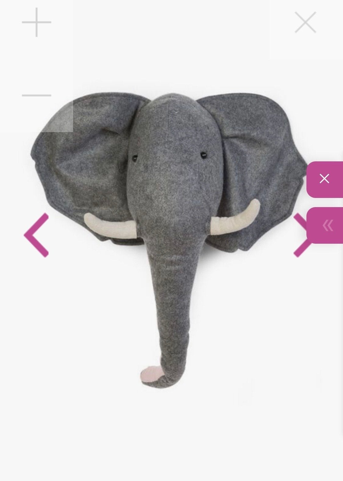 Childhome Vilten Dierenkop Olifant - Nieuw in plastic!, Nieuw, Ophalen of Verzenden, Childhome, Wanddecoratie