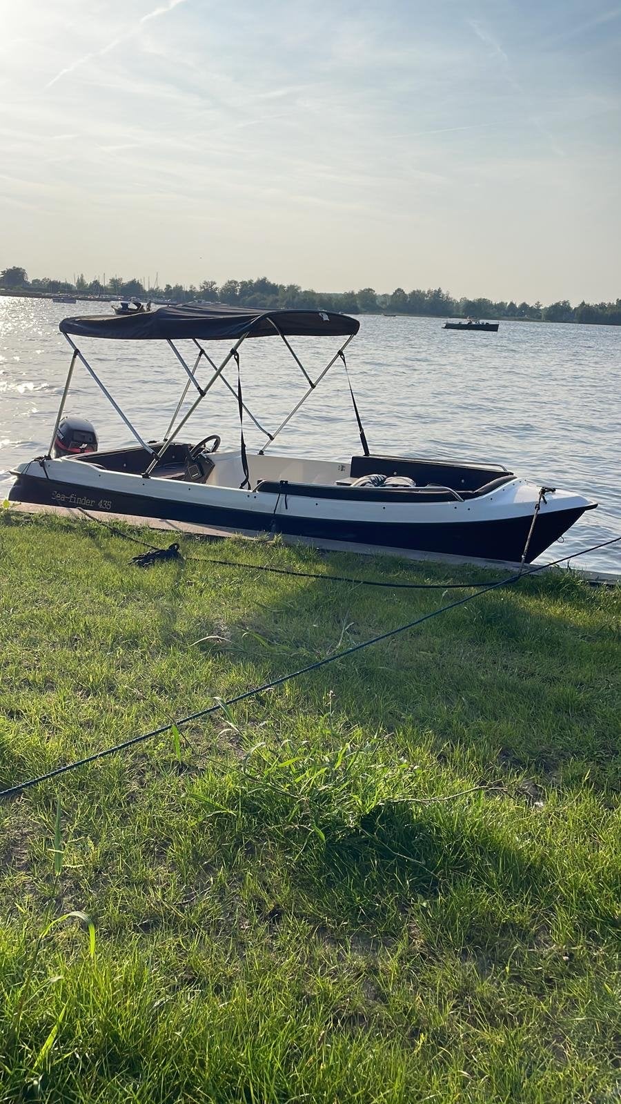 Sea-Finder 435 met Mercury 9.9pk buitenboordmotor, Ophalen, Gebruikt, Trailer, Buitenboordmotor