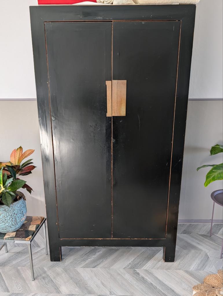 Vintage Zwarte Chinese Kast, Ophalen