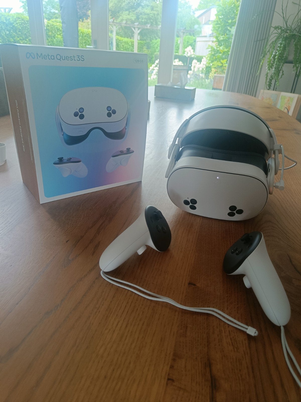 Meta Quest 3s + comfortabele headband met accu, Spelcomputers en Games, Virtual Reality, Ophalen, Zo goed als nieuw, VR-bril, Overige platformen