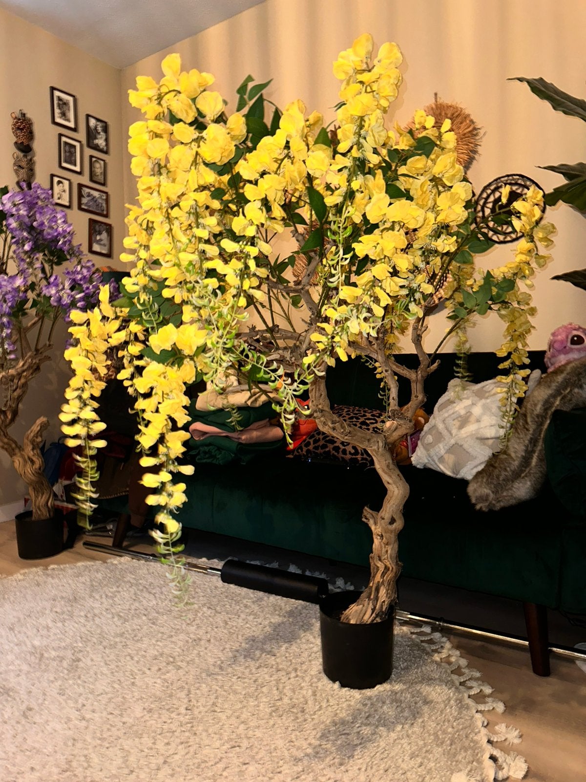 Gele bloesemboom, Huis en Inrichting, Woonaccessoires | Kunstplanten en Kunstbloemen, Ophalen of Verzenden, Zo goed als nieuw