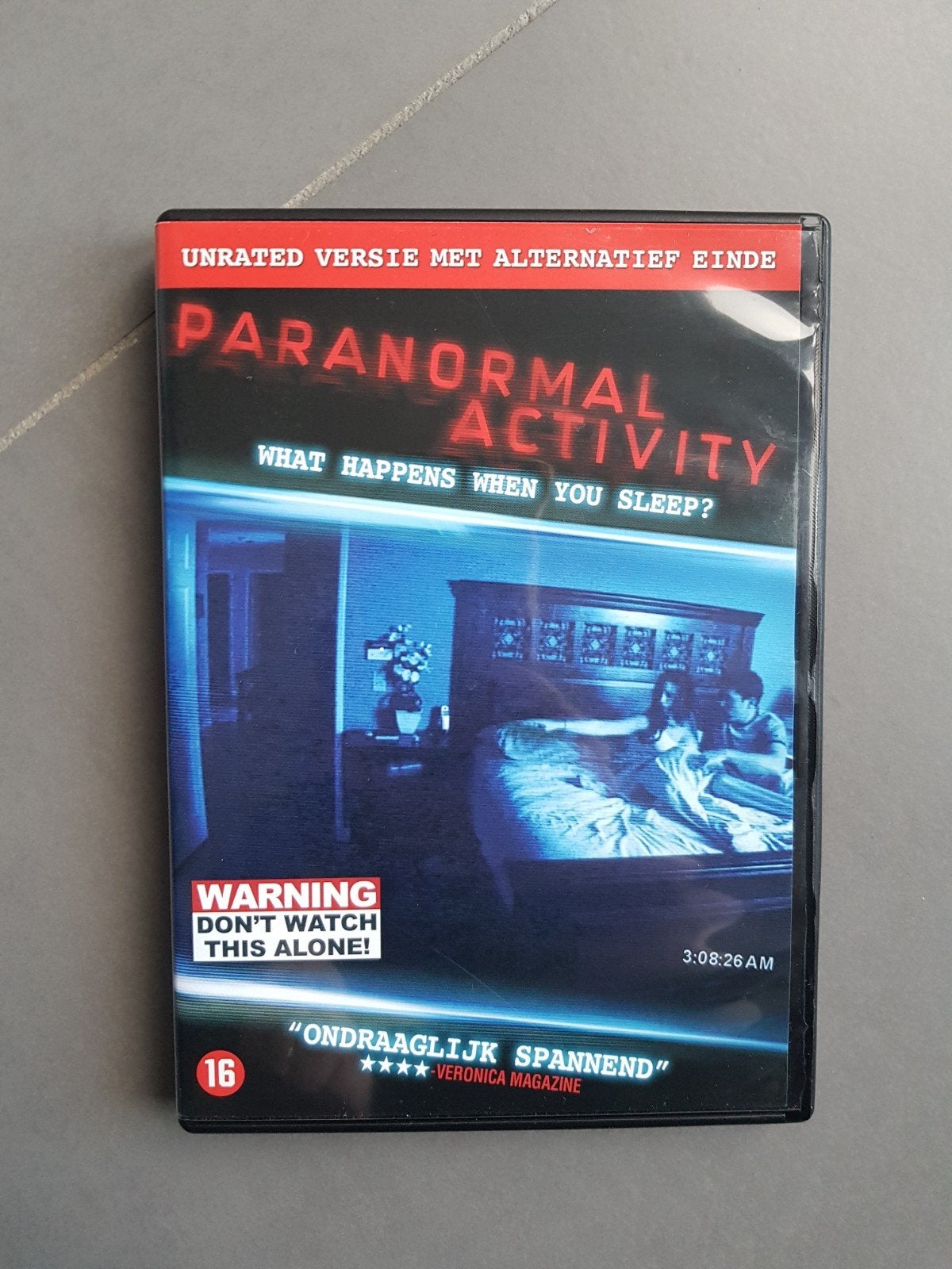DVD Paranormal Activity unrated versie, Cd's en Dvd's, Dvd's | Horror, Engels, Vanaf 16 jaar, Nederlands, Ophalen of Verzenden