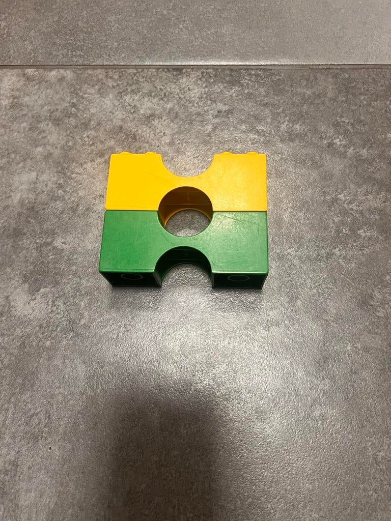 2 Duplo Blokken met half ronde boven- en onderkant, Ophalen of Verzenden, Zo goed als nieuw, Losse stenen, Duplo