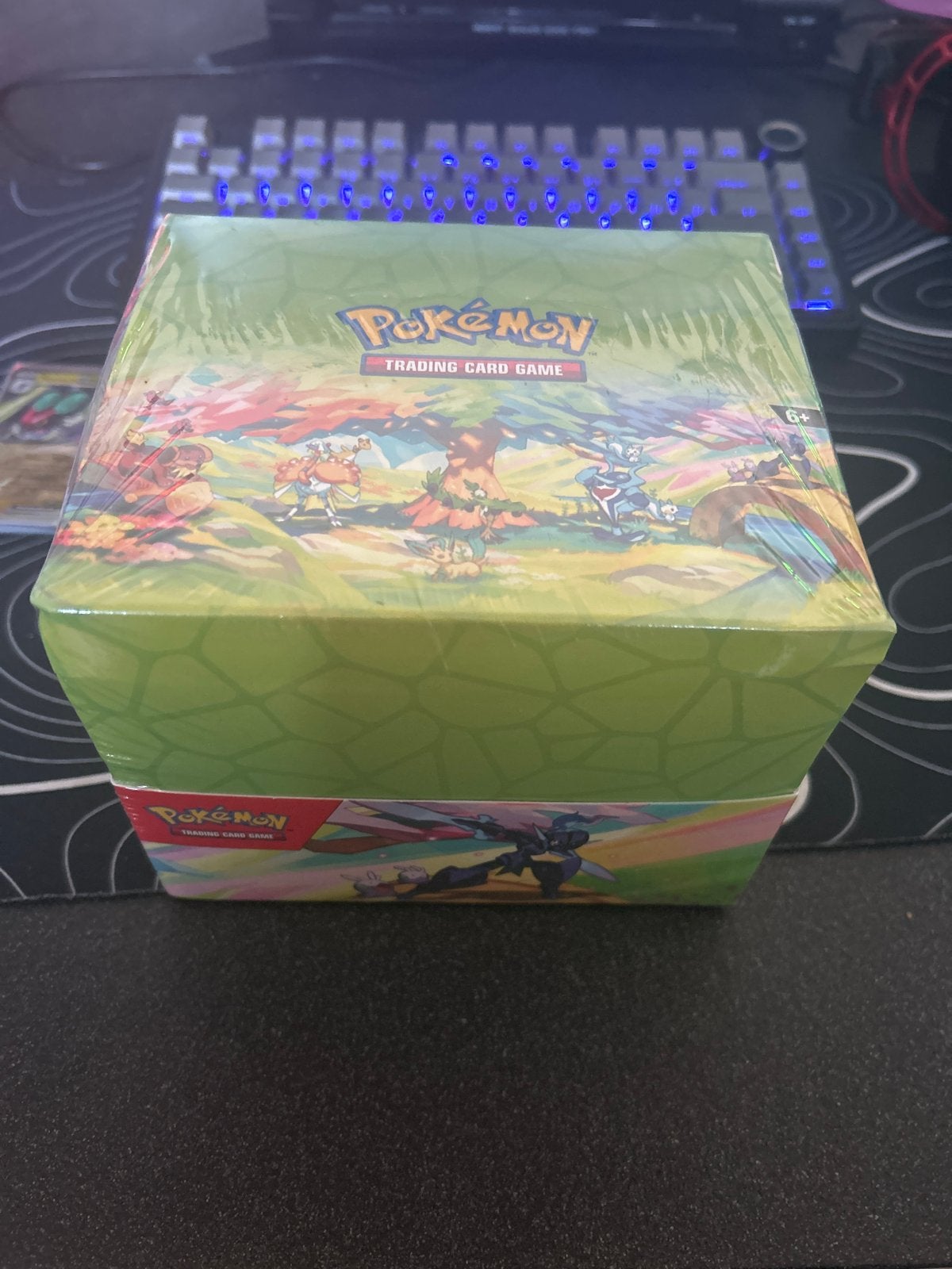 Pokémon TCG: vibrant paldea mini tin display engels sealed, Ophalen of Verzenden, Nieuw, Boosterbox, Foil