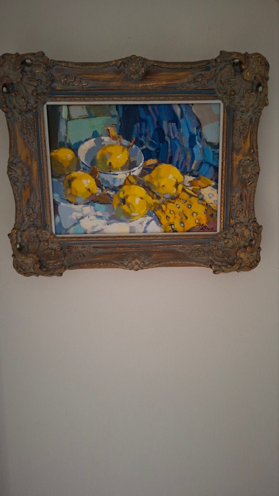 Mooi stilleven van Jos Leurs met fruit in baroklijst, Ophalen of Verzenden