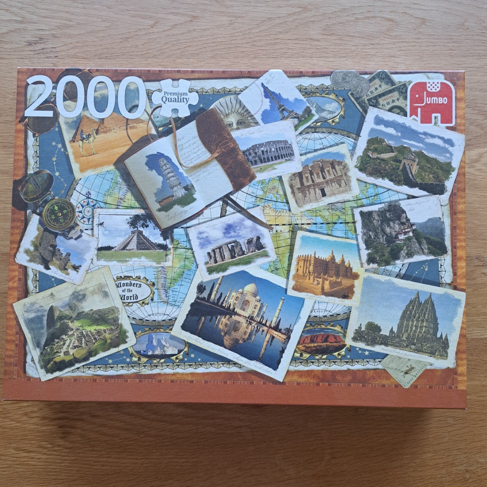 Jumbo Legpuzzel 2000 stukjes - Wonders of the World, Ophalen of Verzenden, Meer dan 1500 stukjes, Zo goed als nieuw, Legpuzzel