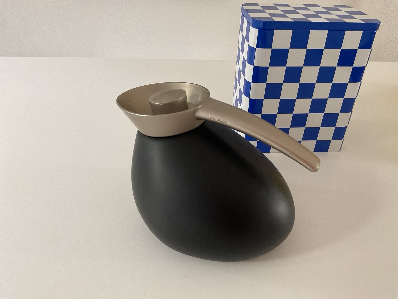 Quack koffiekan. Georg Jensen design. Zwart, Theepot/fluitketel, Gebruikt, Ophalen of Verzenden, Zwart