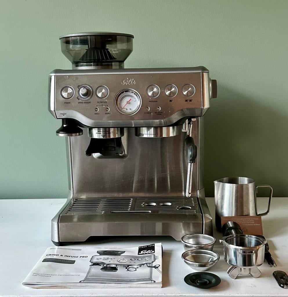 Solis grind infuse Pro 115A espresso/pistonmachine, Ophalen, Zo goed als nieuw, Espresso apparaat