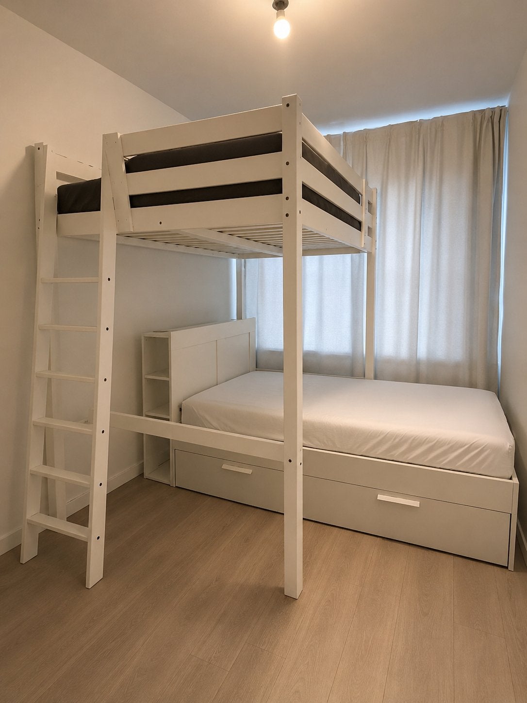 IKEA Storå hoogslaper 140x200 cm met lattenbodem en matras, Huis en Inrichting, Slaapkamer | Stapelbedden en Hoogslapers, Ophalen