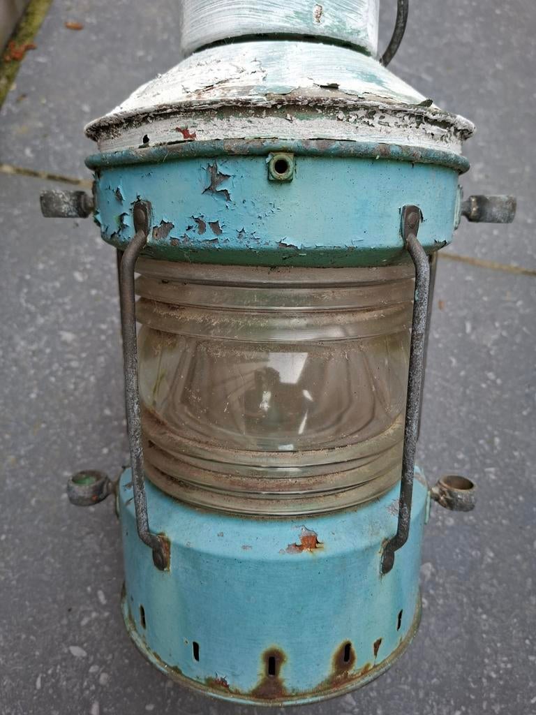 Antieke scheepslamp / navigatielamp. Compleet., Ophalen of Verzenden