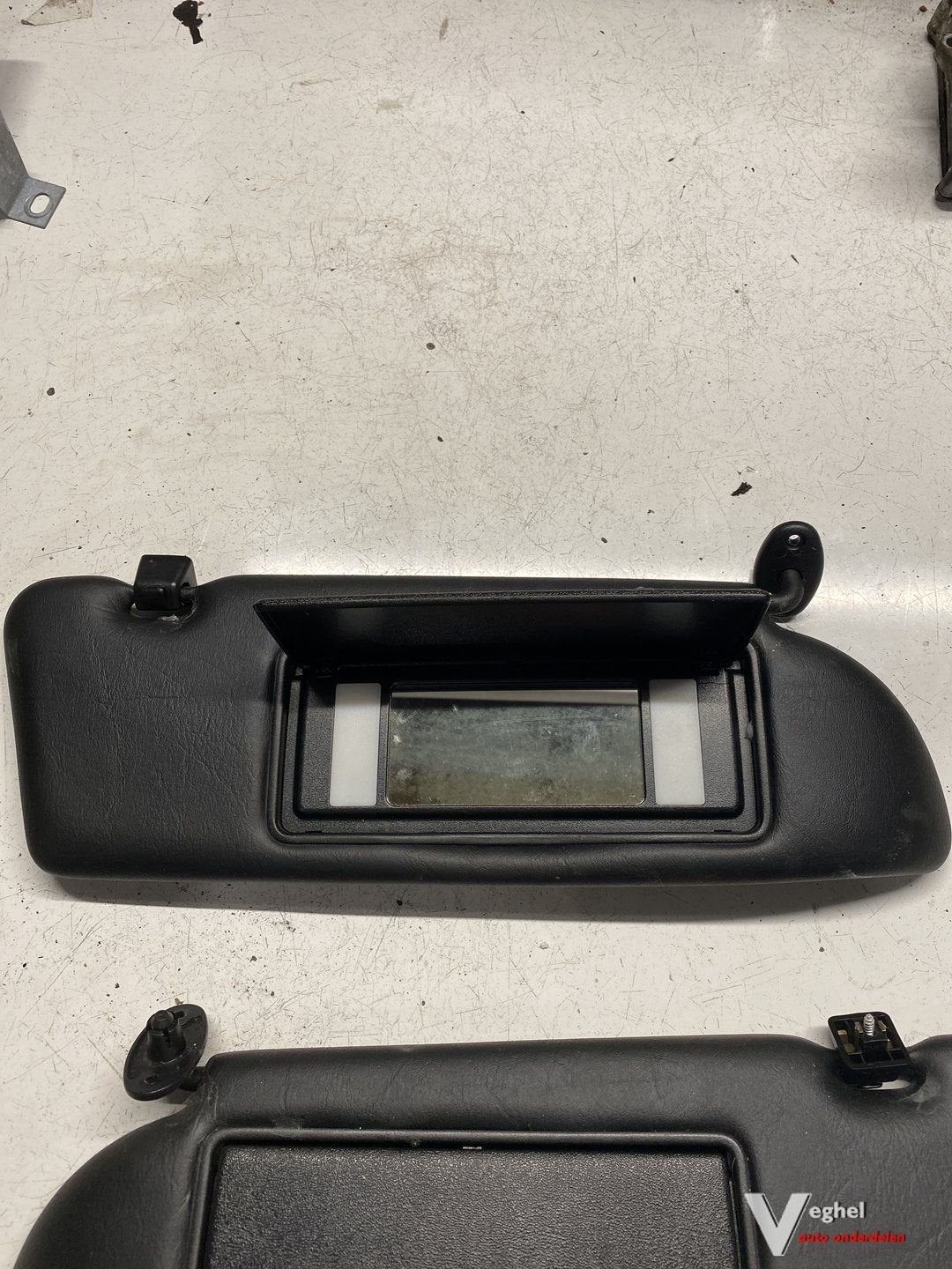 Mercedes W126 zonnekleppen set zwart met verlichting, Gebruikt, -, -, Ophalen of Verzenden