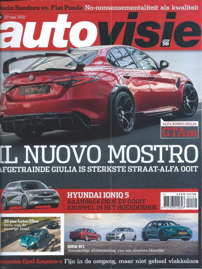 Autovisie 11 2021 : BMW M3 - Lotus Elise - Alfa Romeo Giulia, Ophalen of Verzenden, Gelezen, Algemeen