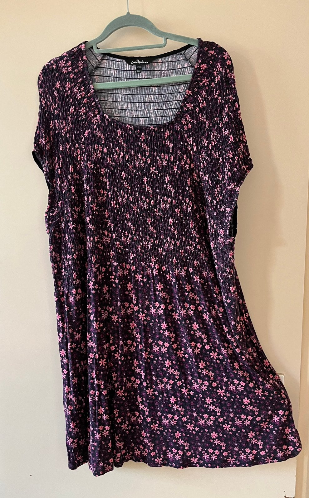 Ulla Popken Tuniek 50-52 Roze/Paars, Verzenden, Zo goed als nieuw, Zwart, Blouse of Tuniek