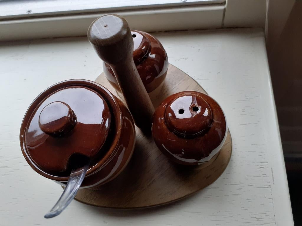Havanna Menage-set + peper en zout-set hout, Huis en Inrichting, Ophalen of Verzenden, Nieuw