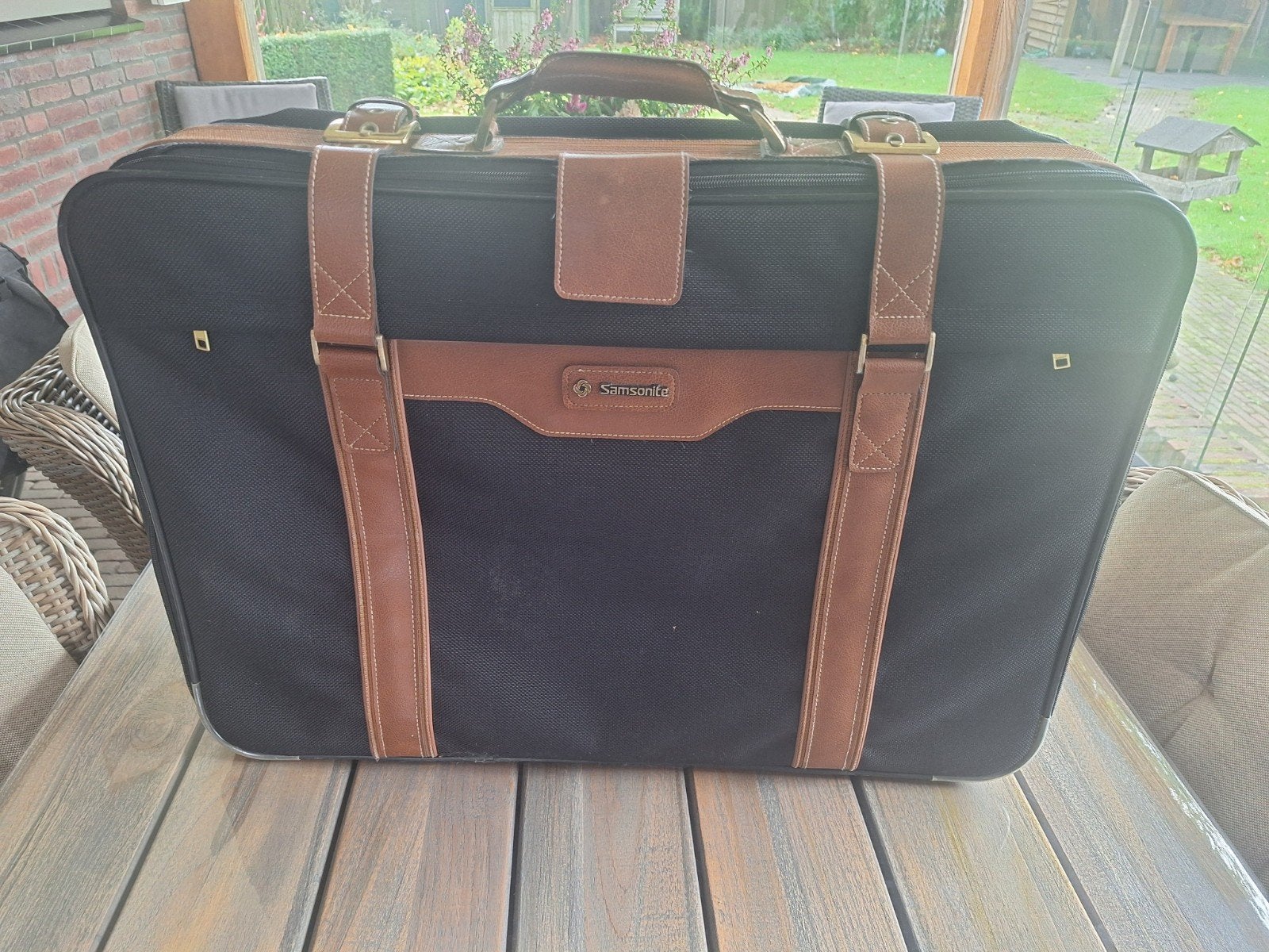 Samsonite reiskoffer, zeer goede staat, Sieraden, Tassen en Uiterlijk, Gebruikt, Slot, Leer, Ophalen of Verzenden