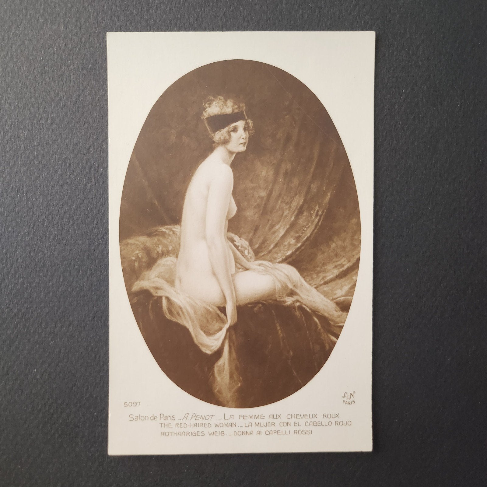 <1920 Kunstkaart - Salon de Paris - A. Penot - Naakt, Verzamelen, Verzenden, Voor 1920, Ongelopen, Cultuur en Media