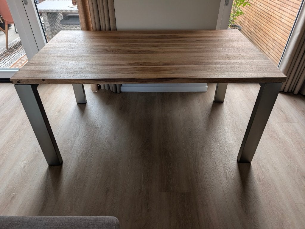 Xooon PIURA eetkamertafel 160 x 90, Ophalen, Gebruikt, 50 tot 100 cm, 150 tot 200 cm