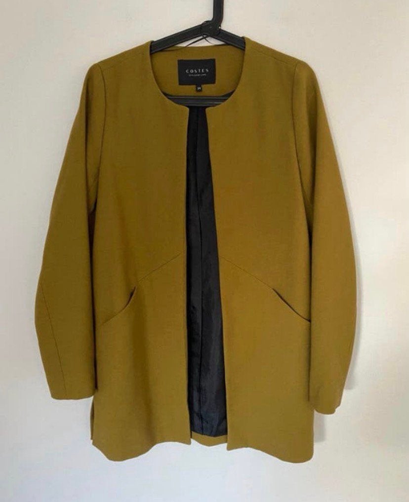 Costes blazer, mosterd kleur, maat xs / 34, Verzenden, Zo goed als nieuw, Maat 34 (XS) of kleiner, Jasje