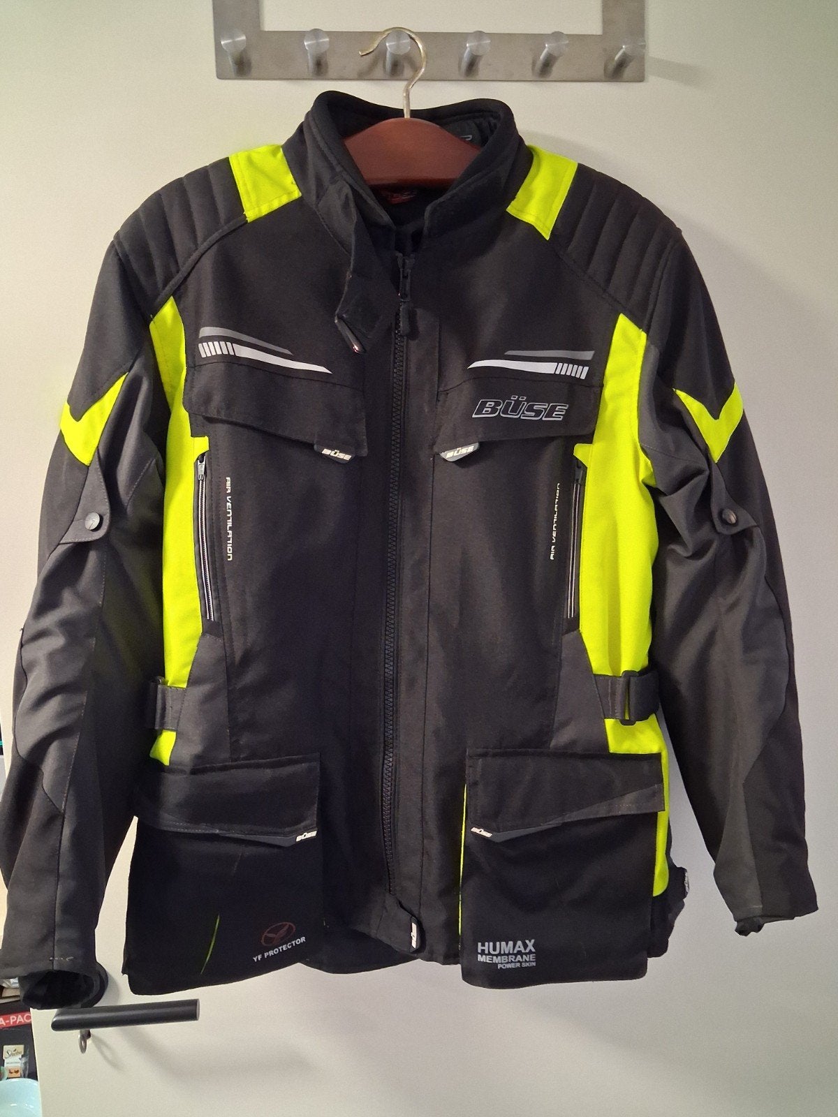 Büse Textiel dames Motorjas Zwart/Neon Geel Maat 44, Ophalen, Jas | textiel, Dames, Büse