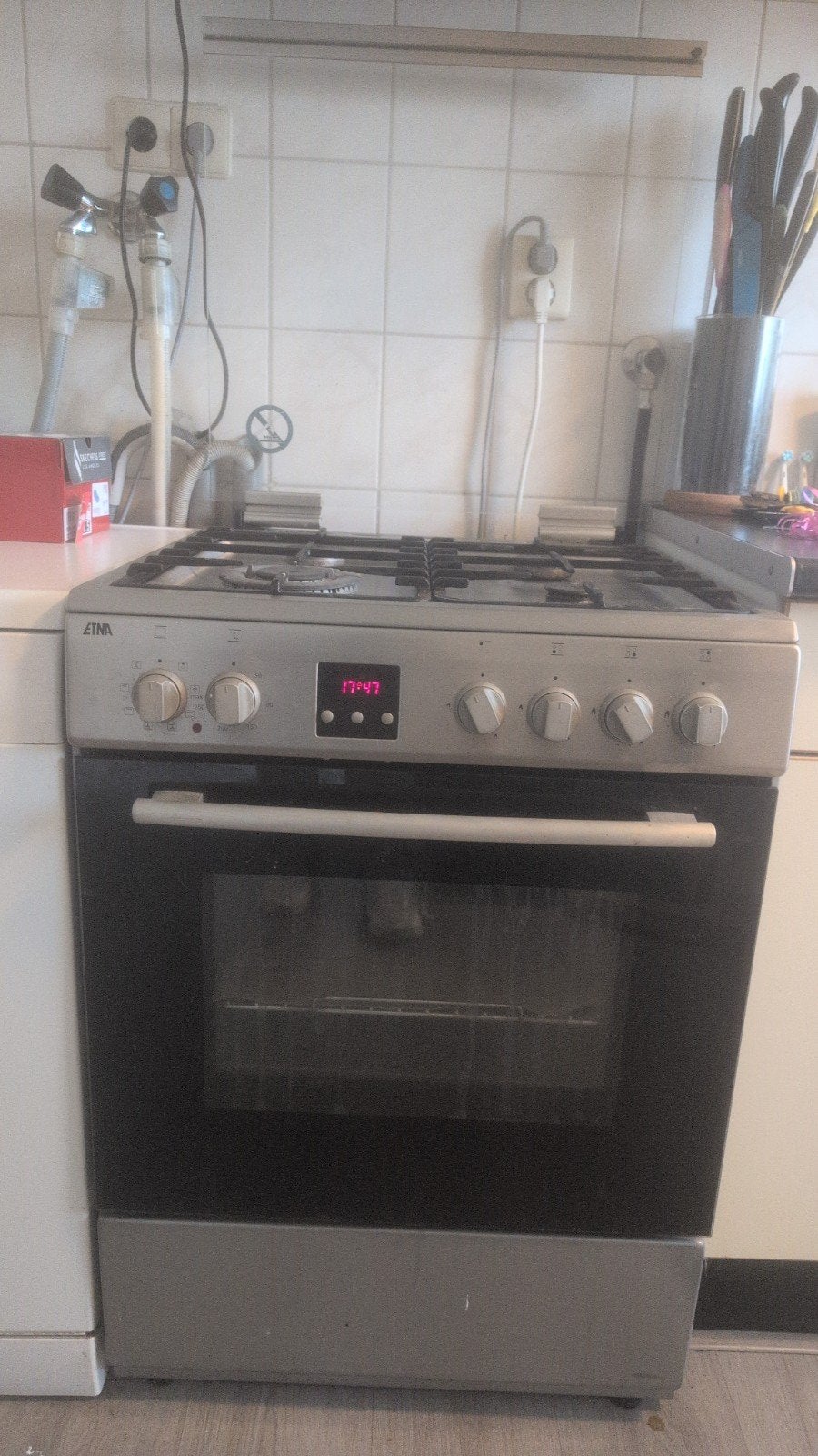 Etna gasfornuis met oven, Ophalen, Gebruikt, 4 kookzones, Gas