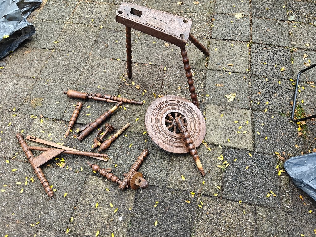 spinnenwiel 'bouwpakket", Ophalen, Onbekend, Onbekend, Spinwol