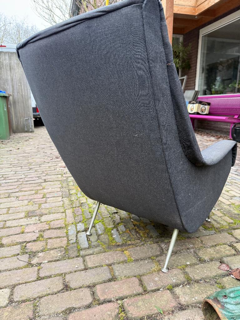 Artifort 400 Bengt Ruda jaren 50 Vintage fauteuil, Huis en Inrichting, Fauteuils, Ophalen, Gebruikt, Overige materialen, 75 tot 100 cm