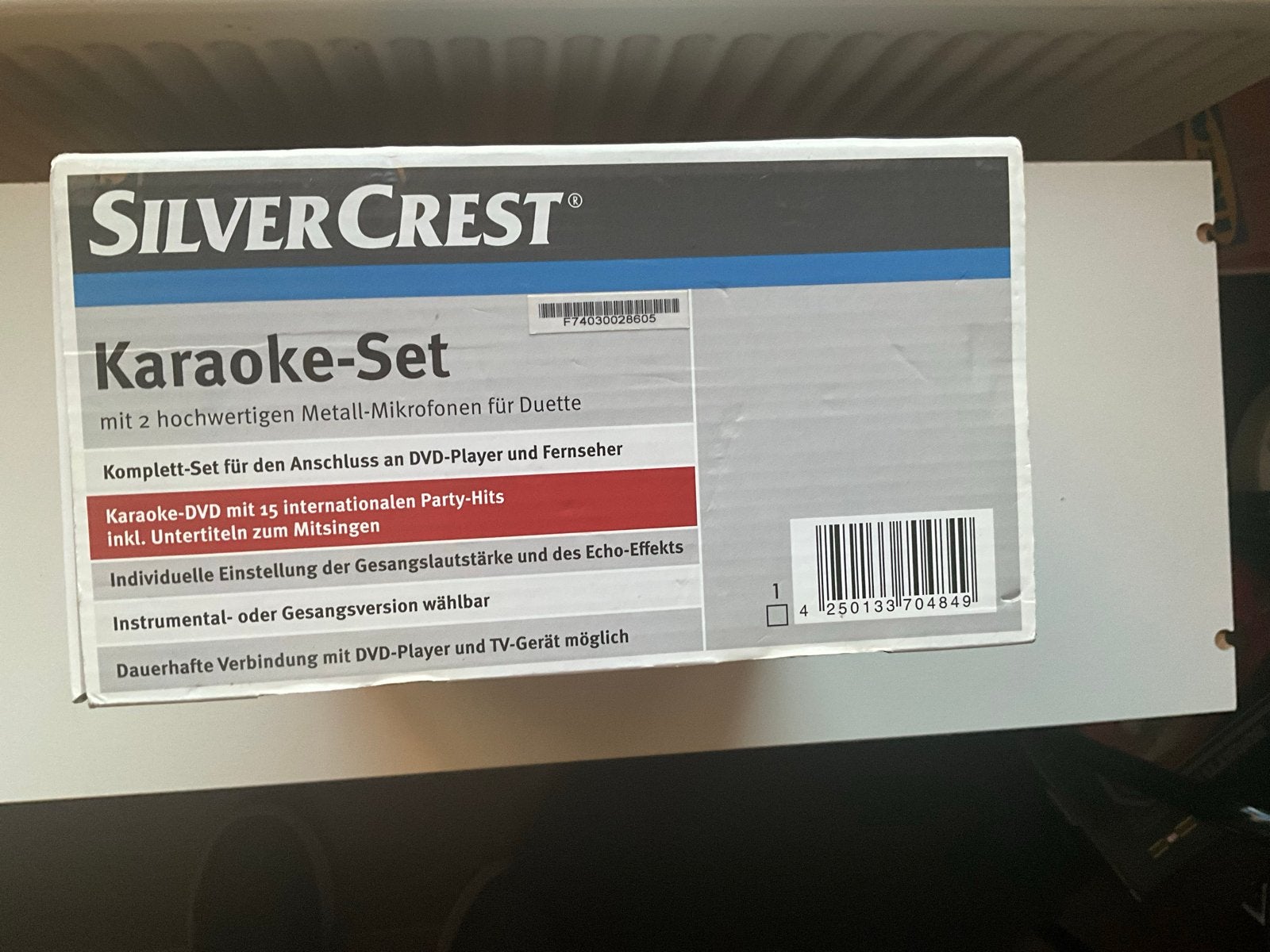 SilverCrest Karaoke-Set met 2 microfoons en DVD, Ophalen, Nieuw, Complete set