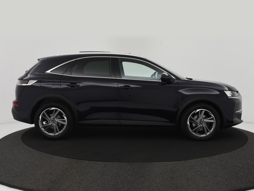 DS 7 Crossback 1.2 PureTech 130PK Executive PANODAK|LEER|MEM, Stof, Gebruikt, 1199 cc, Blauw