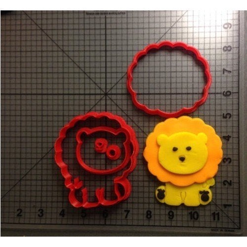 nieuw 3d uitsteker baby leeuw 5 cm 5 delig, Ophalen of Verzenden, Nieuw, Taarten of Cupcakes, Versiering