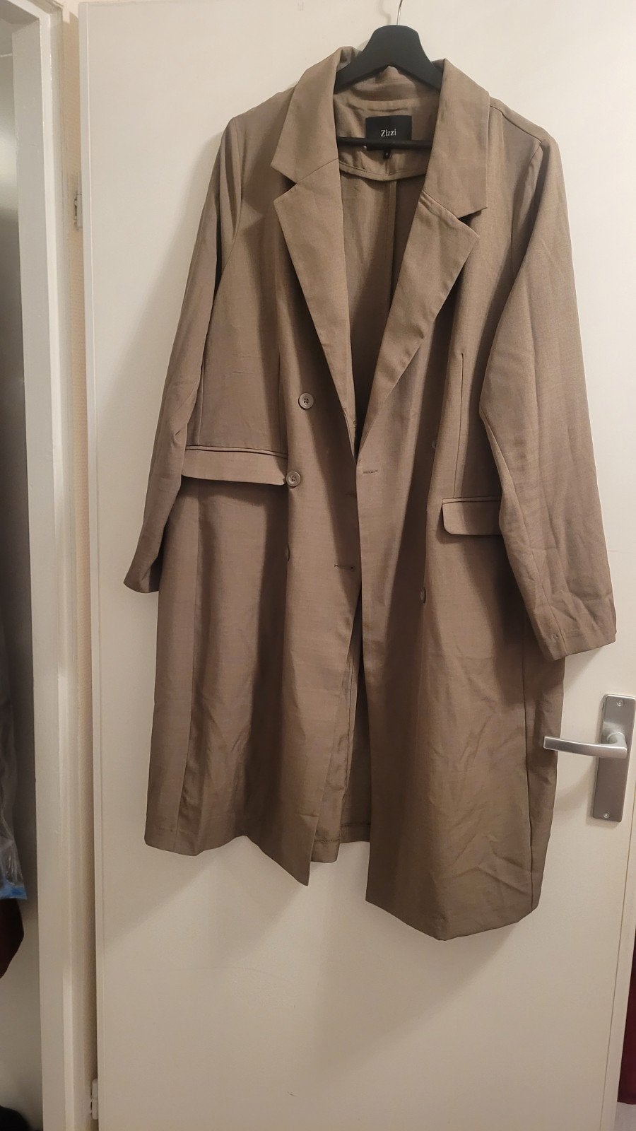 Zizzi  blazer  colbert Taupe Bruin, Zizzi, Bruin, Maat 46/48 (XL) of groter, Nieuw