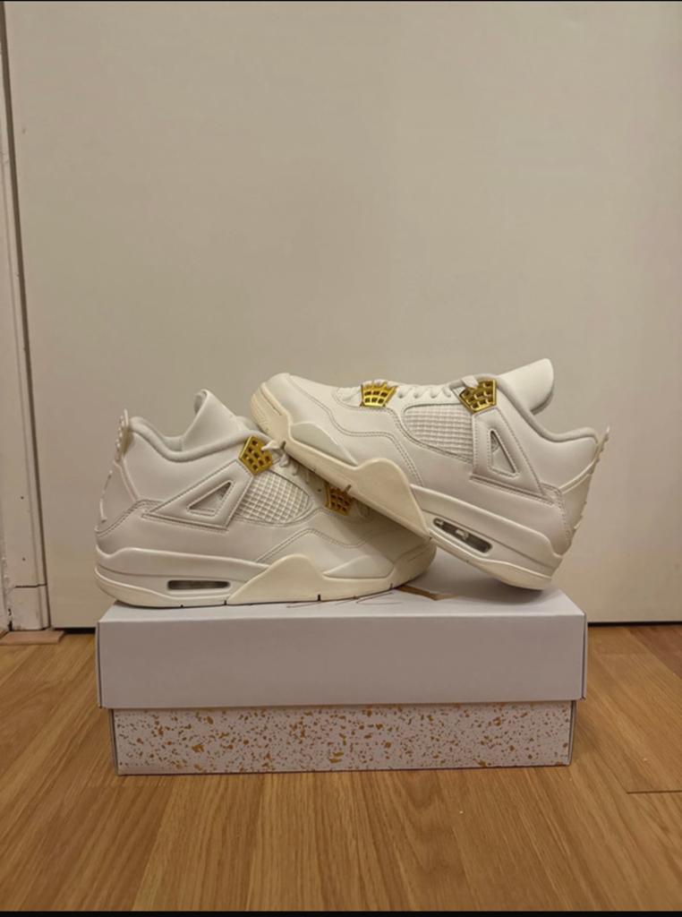 Nike Air Jordan 4 Retro Metallic Gold - Nieuw met doos, Ophalen of Verzenden, Nieuw, Wit, Sneakers of Gympen