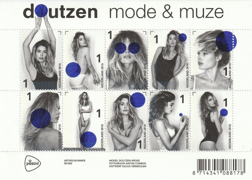 Velletje Postzegels   Doutzen Kroes, Postzegels en Munten, Ophalen of Verzenden, Postfris, Overige thema's