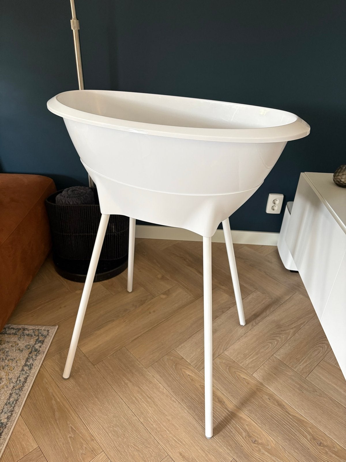 Luma Babybadje met standaard en thermometer, Gebruikt, Badje, Standaard, Ophalen