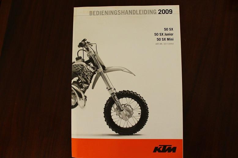 KTM 50SX Junior Mini 2009 handleiding instructie boek 50 sx, Motoren, Ophalen of Verzenden, Overige merken