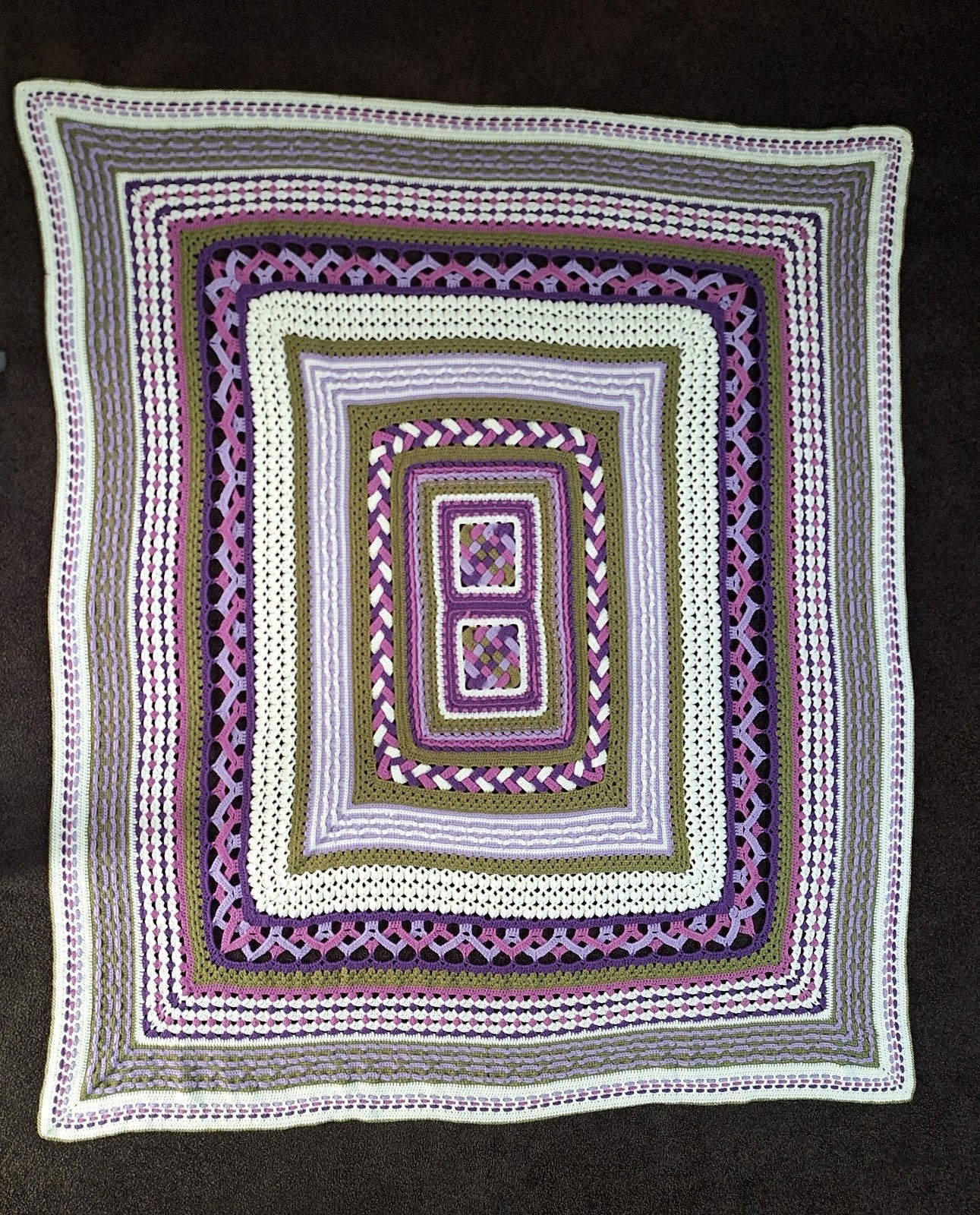Sprei/plaid/deken/grand foulard/ kleed/woondeken HANDGEMAAKT, Ophalen of Verzenden, Zo goed als nieuw