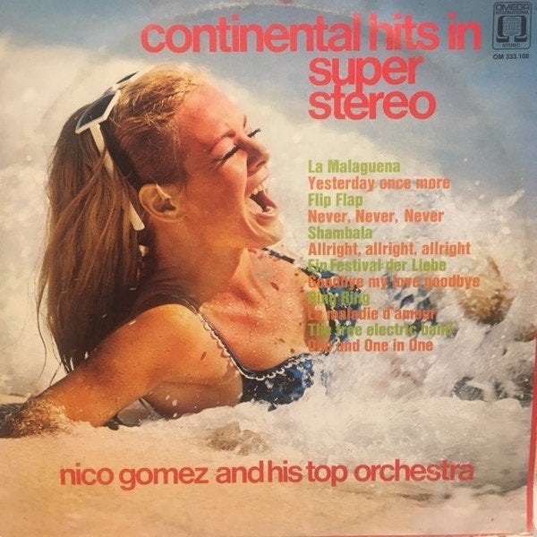 Nico Gomez Continental Hits In Super Stereo (LP Omega 1973), Cd's en Dvd's, Vinyl | Latin en Salsa, LP, Gebruikt, Latin, Ophalen of Verzenden